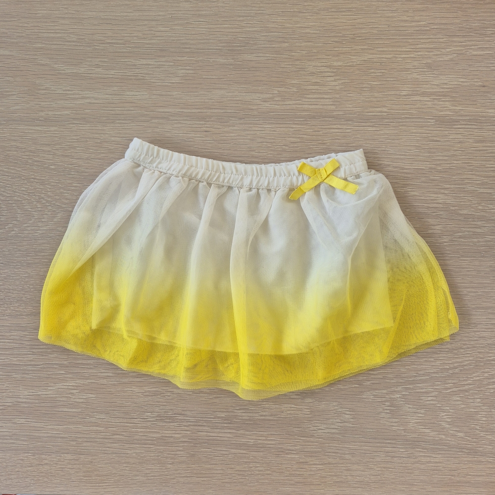 Toddler 18-24 Months Yellow and White Baby Girl's Skirt